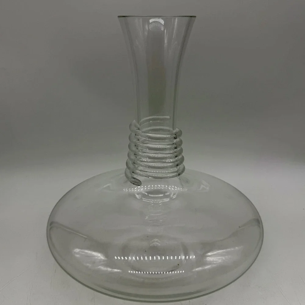 Unbranded Spiral Neck Glass Wine Decanter Wide Base Aerator Excellent